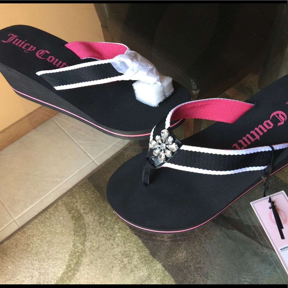 NEW, NEVER WORN: Juice Couture Flip flop Wedge Sandals